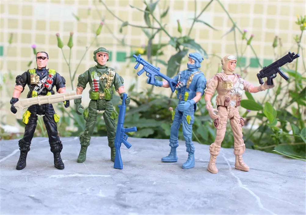 Игрушки-солдаты для мобильности 9 см модель военного песочника игровой набор