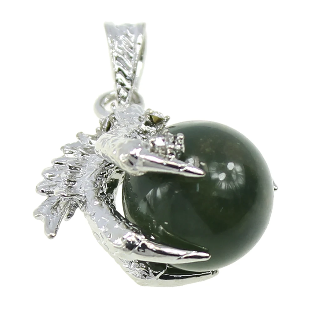 Подвеска Стразы в виде когтя дракона с натуральным драгоценным камнем набор