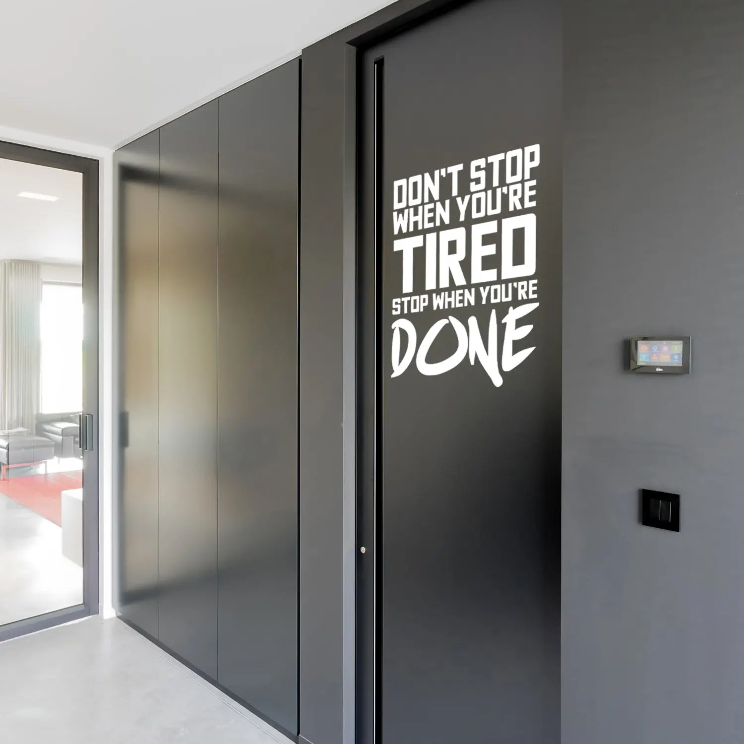 Don't Stop When You're Tired Inspirational Gym Quotes Wall Art Vinyl Decal Decoration Sticker Home Wall Decor Fitness Mural