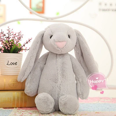 Gray Tronzo 25 см/35 см Kawaii кролик кукла детские мягкие плюшевые игрушки кролик с длинными ушами чучело животное подарок на Хэллоуин для детей девочка - Цвет: Gray