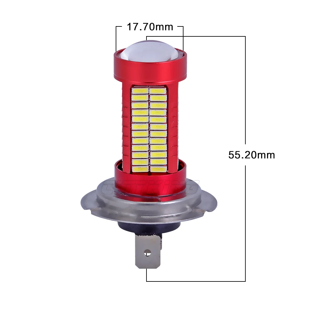 1 x H7 светодиодный высокое Мощность светильник для h4 h7 4014 106SMD туман