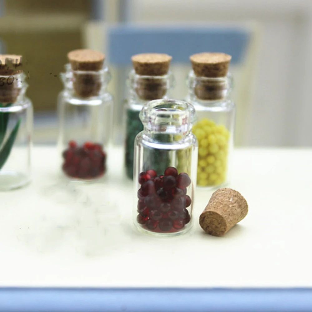 Миниатюрные аксессуары для кукольного домика миниатюрная бутылка хранения с