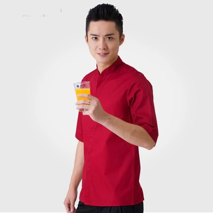 Summer Unisex Chef Jacket Tops Kitchen Clothing Waiter Overalls Hotel Restaurant Canteen Coffee Shop Workwear Uniforms Clothes |