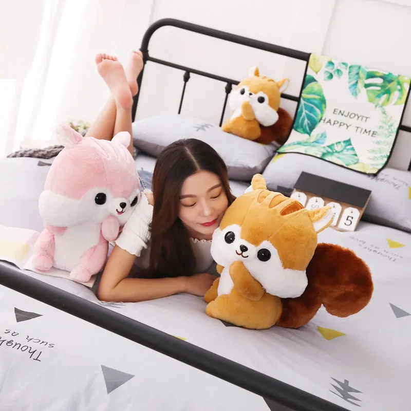 33cm/42cm Super Cute Squirrel with Long Tail Plush Toy Stuffed Soft Cartoon Animal Doll Kawaii Baby Birthday Gift for Children | Игрушки и