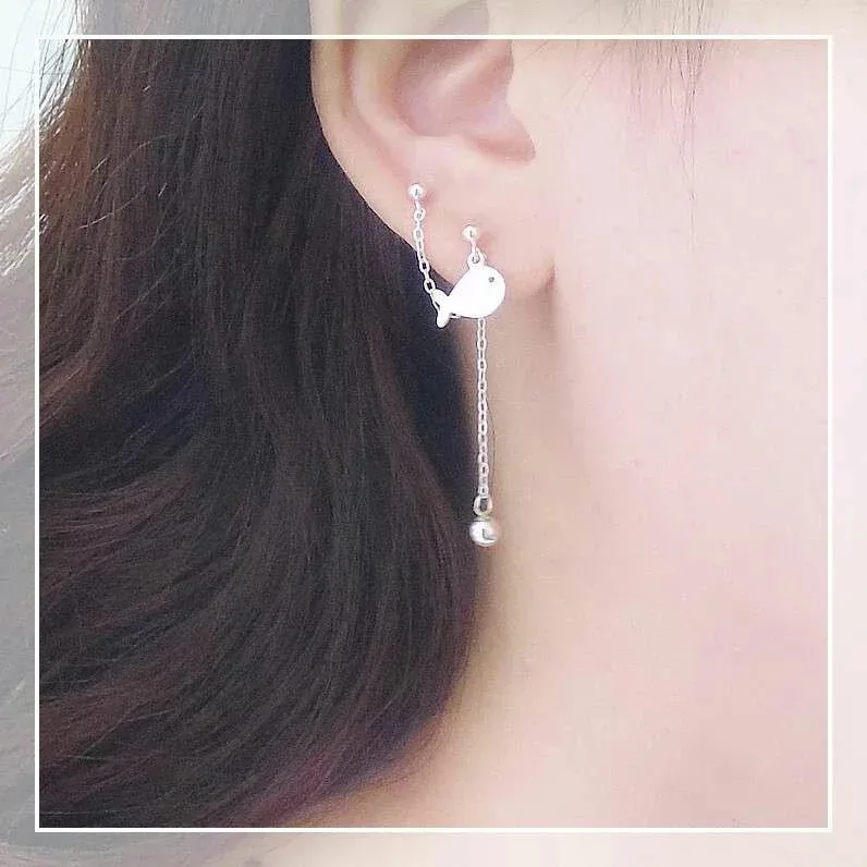 1 piece style 2 Дизайн 925 пробы серебряные серьги-гвоздики с двумя отверстиями в виде животных серьги в форме растений маленькие серьги с кисточками - Окраска металла: 1 piece style 2