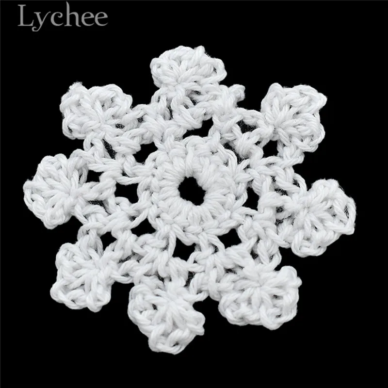 Lychee 12 шт. ручной работы крючком снежинки хлопок снежинки украшения DIY рождественские украшения фестиваль Декорации