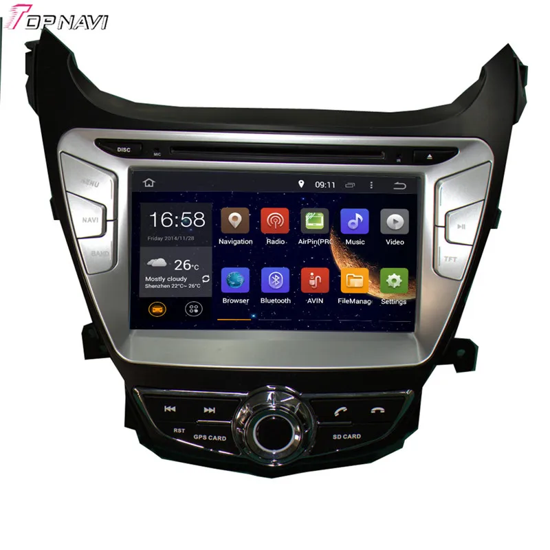 

TOPNAVI 8'' Quad Core Android 6.0 Car GPS Navigation for HYUNDAI ELANTRA/AVANTE 2014- Autoradio DVD Multimedia Audio Stereo