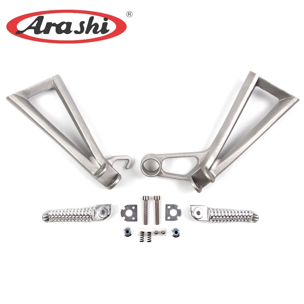 ARASHI Motorcycle Rear Foot Pegs Footrests Pedals For Yamaha YZF R6 2003 2004 2005 YZF-R6 Passenger Rest Brackets Aluminum | Автомобили и