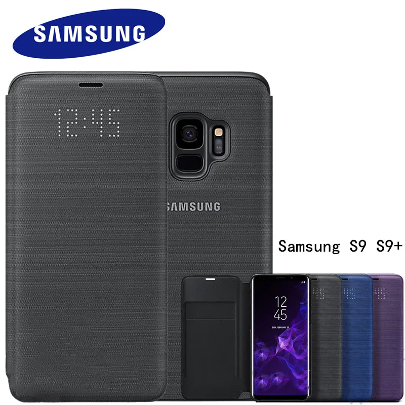 

Оригинальный Для samsung S9 светодиодный умный кожаный чехол для samsung Galaxy S9 S9 + S9 Plus G960 G965 светодиодный умный чехол-кошелек флип-чехол