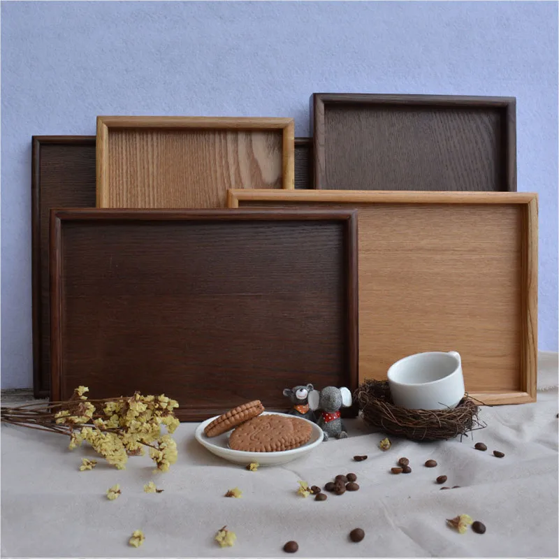 Обеденные тарелки в японском стиле Сервировочные подносы деревянный