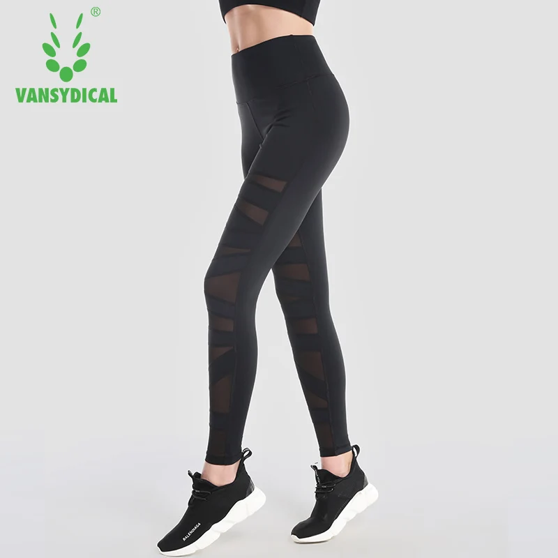 2019 Vansydical женские штаны для йоги фитнеса спортивные Леггинсы колготки тонкая