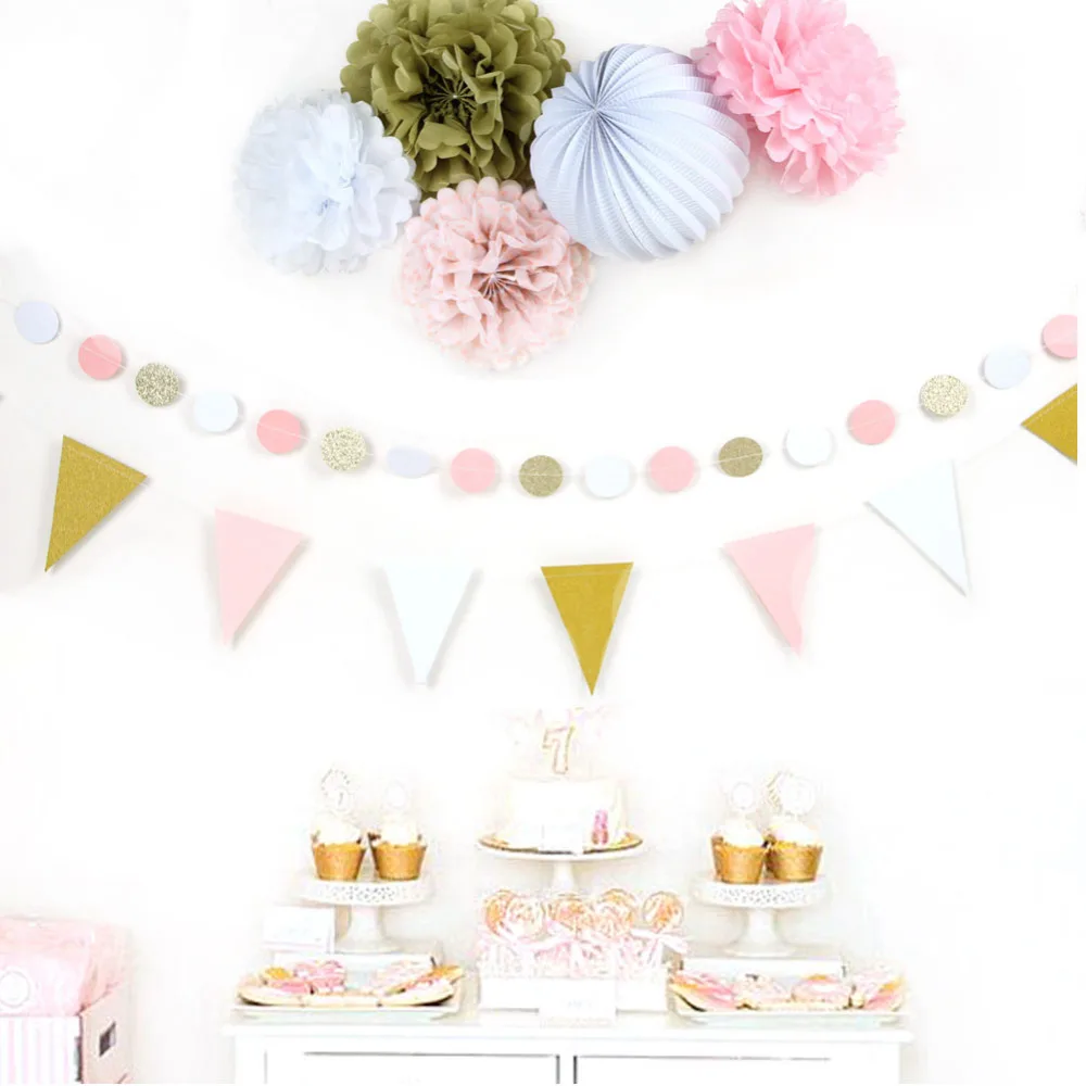 Набор из 7 бумажных украшений бумажные изделия (бумажный фонарь бантик с флагом