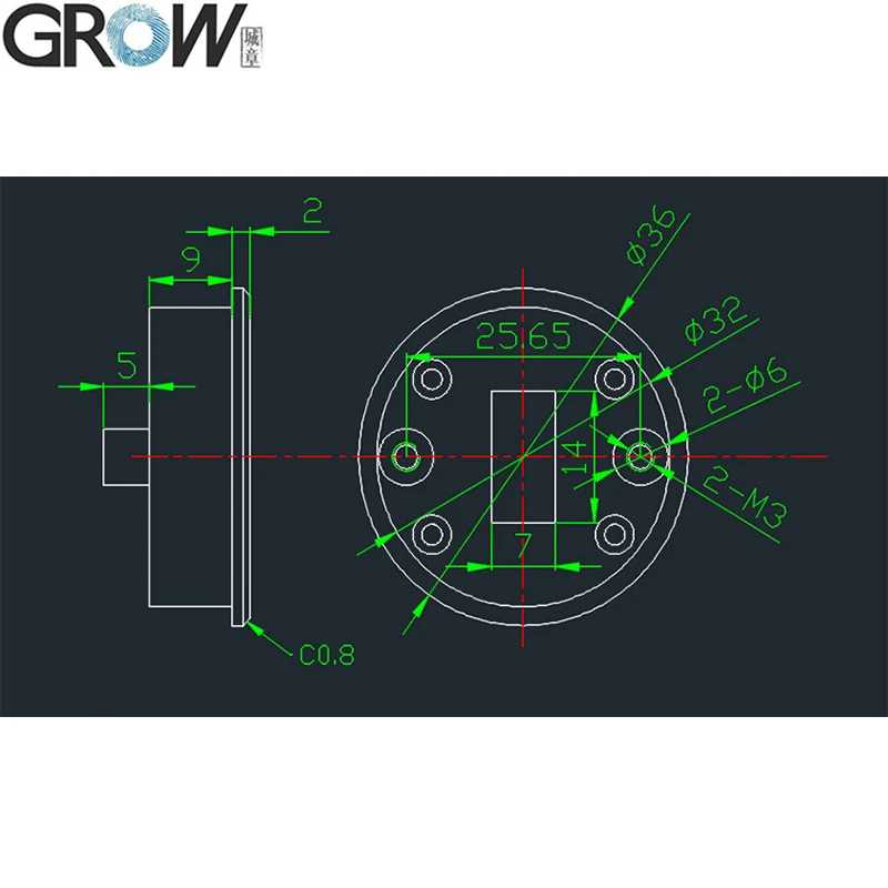 GROW K216 + R501 система контроля доступа с распознаванием отпечатков пальцев