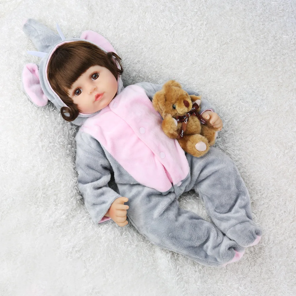 18 &quot45 см Силиконовая виниловая Кукла Reborn Baby настоящая сенсорная Реалистичная