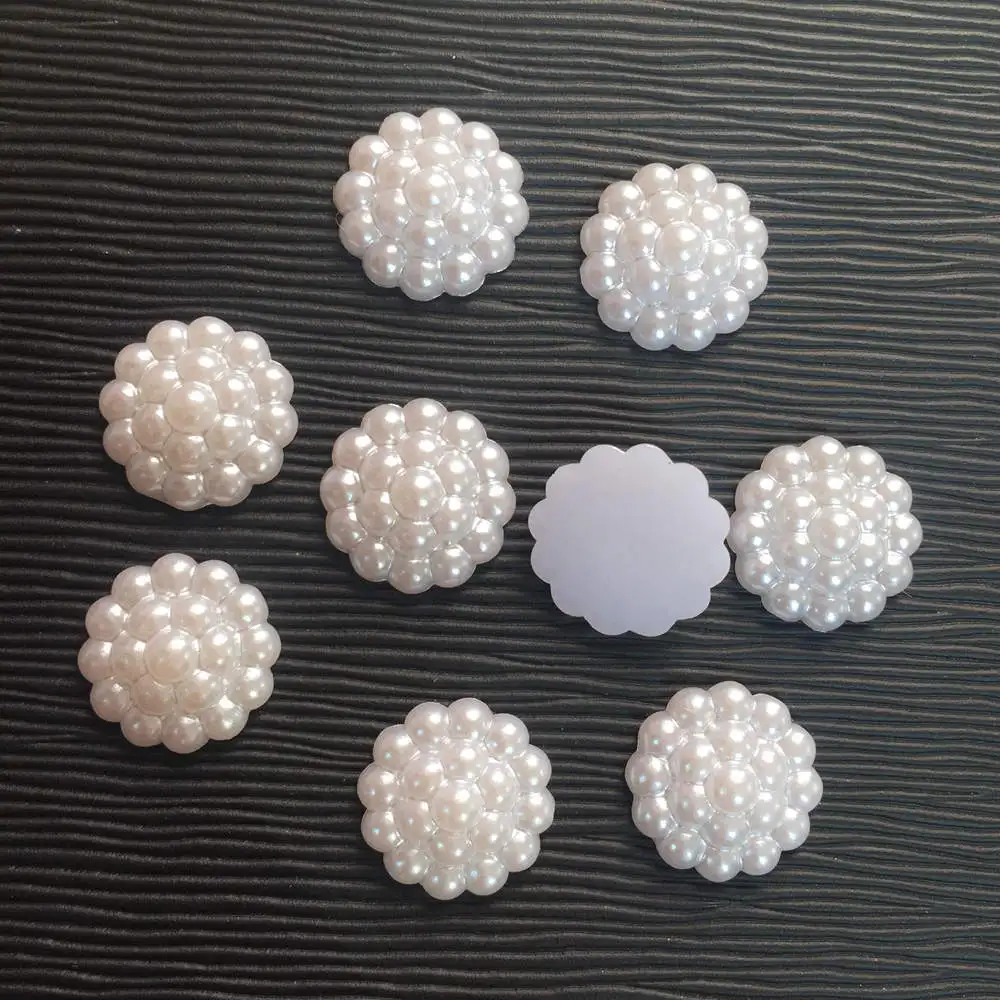 80 шт./лот с плоским основанием и жемчугом рождественское ремесло украшение для