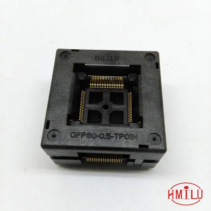 Тестовый адаптер TQFP80 FQFP80 QFP80 OTQ-80-0.5-02 Burn in Test Socket шаг 0 5 мм IC Body Size 12x12 | Обустройство