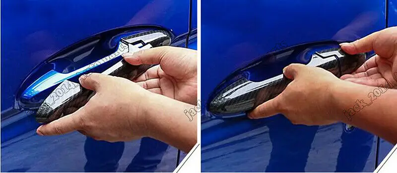 Углеродное волокно внешняя дверь чаша крышка отделка для Honda Jazz Fit 2014 2015 2016 2017 2018 |