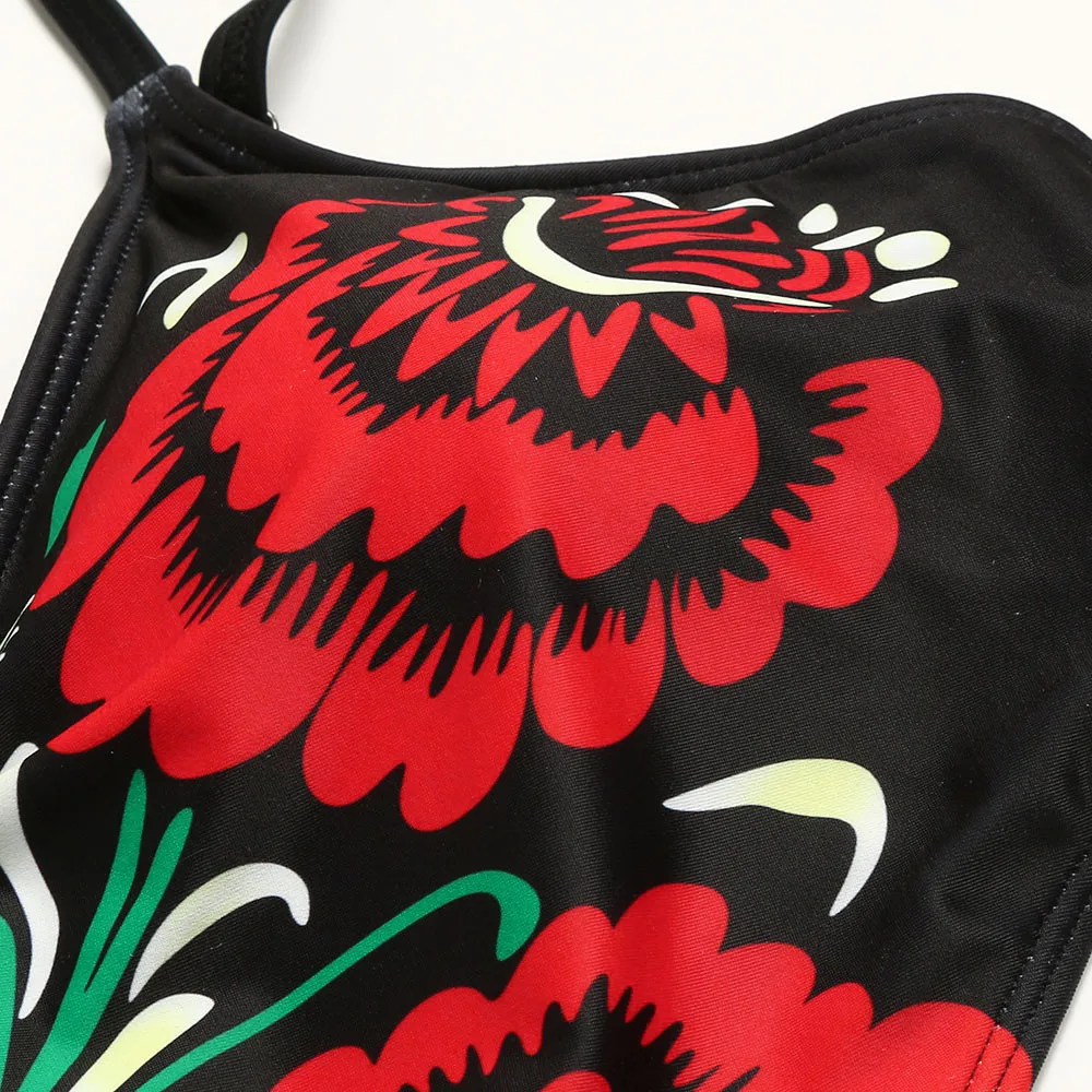 2019 Женская одежда для плавания с длинными ремешками Цельный купальник женщин