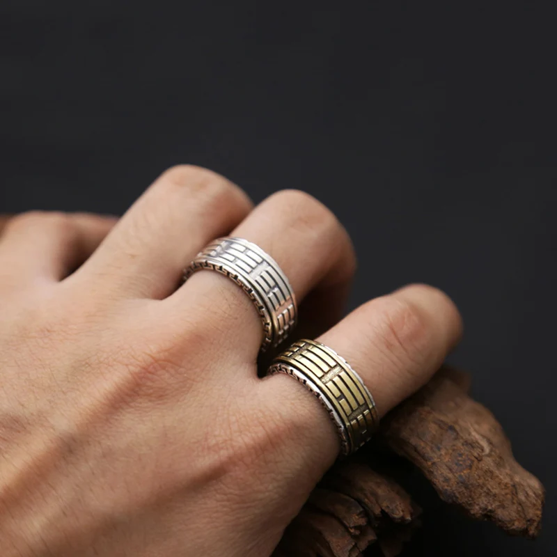 Мужское и женское кольцо из серебра 100% пробы с гравировкой