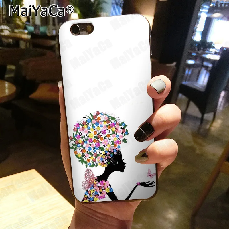 MaiYaCa бабочка танцующая девушка эффект мода 2D Телефон чехол для iphone SE 2020 11 pro 8 7 66S Plus