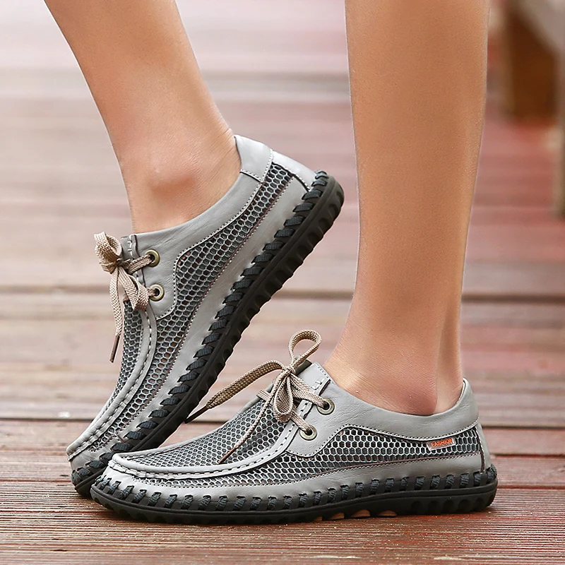 

Summer Men Shoes Casual Breathable Men Summer Shoes Mesh Handmade Brand New