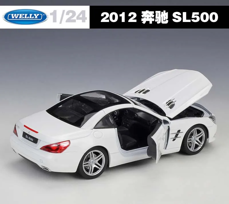 WELLY литье под давлением 1:24 Высокая Имитация классический автомобиль 2012 Benz SL500 модель автомобиля из металлического сплава игрушки для детей подарок игрушка автомобиль коллекция