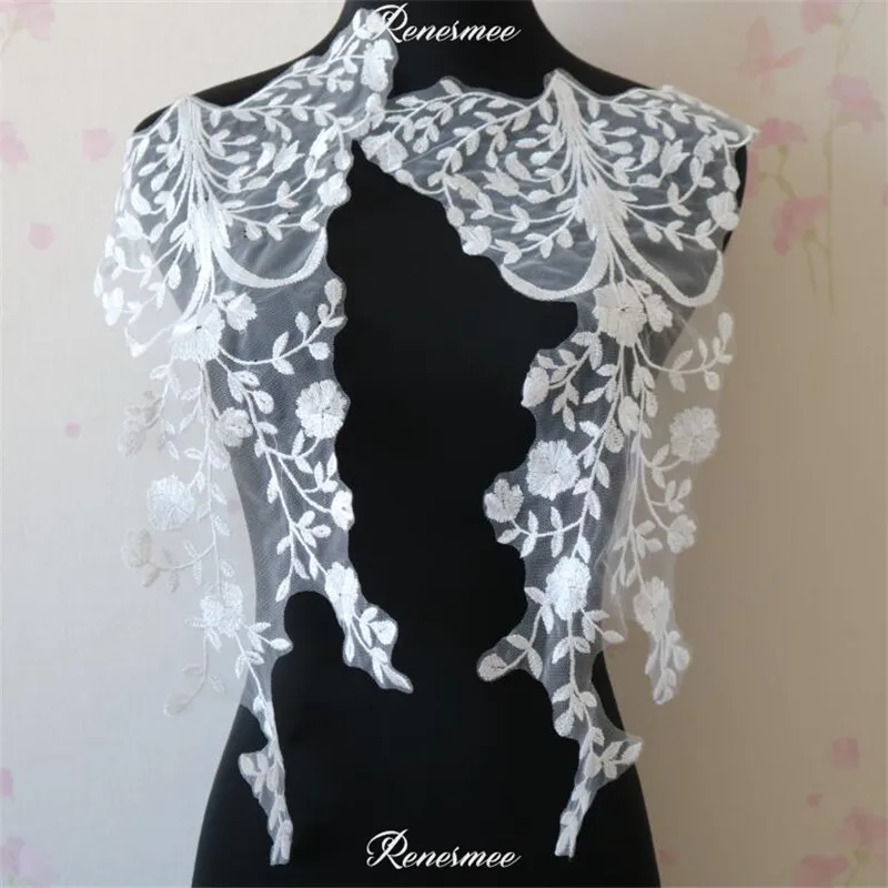 Кружевная аппликация цвета слоновой кости 1 пара 45 5X26 см