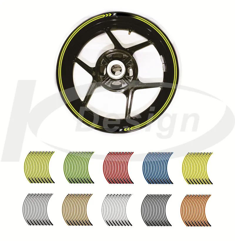 Наклейки на колеса мотоцикла светоотражающие наклейки обод полосы Z для KAWASAKI Z250