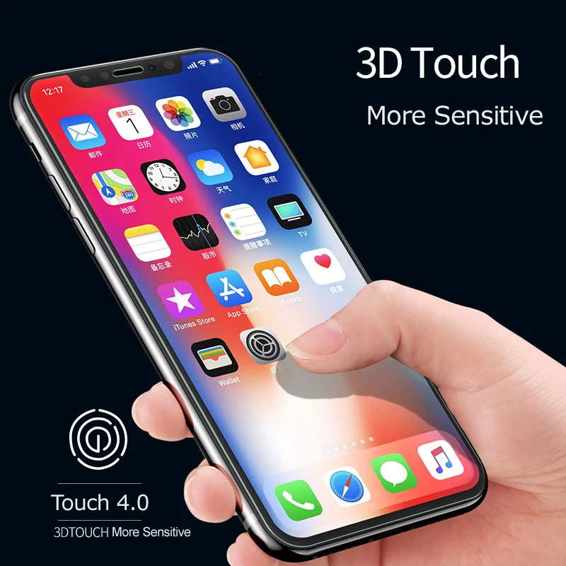 6D полный экран из закаленного стекла для iPhone XS Max VPOWER высокой четкости анти синий