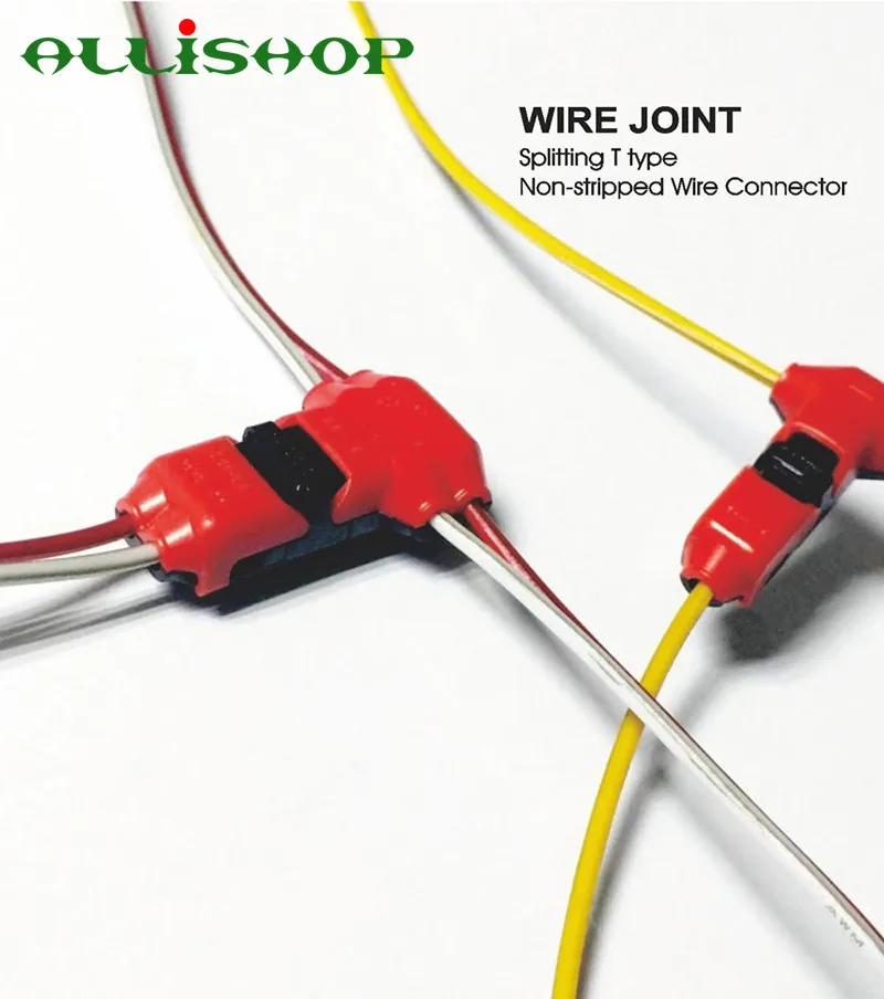 Проводной соединитель для проводов 24 18 AWG 4 типа 2 контакта 1 канал Т образный 370 в 10