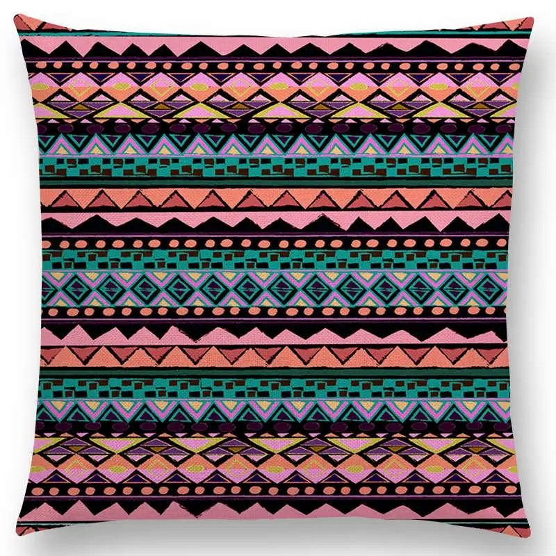 Хиппи в горошек, Boho Acqua Navajo Aiyana, декоративный узор, этнический принт, типи, Геометрическая полоса, чехол для подушки, чехол - Цвет: a101117