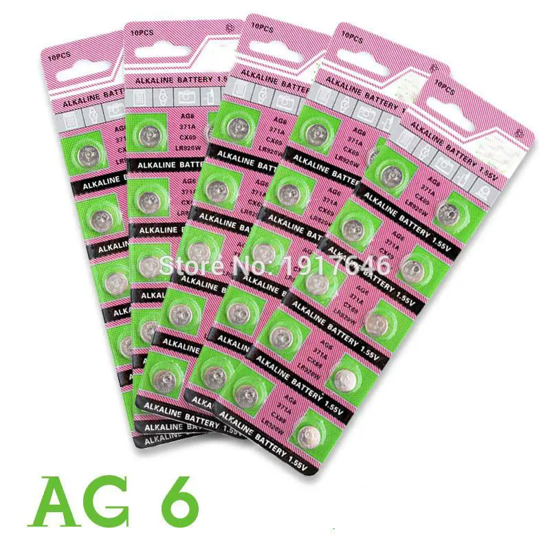 MJKAA, 50 шт в наборе, SR920SW AG6 1,5 V 371 D371 605 SR69 Щелочная монетная Кнопка сотового телефона Батарея для часов