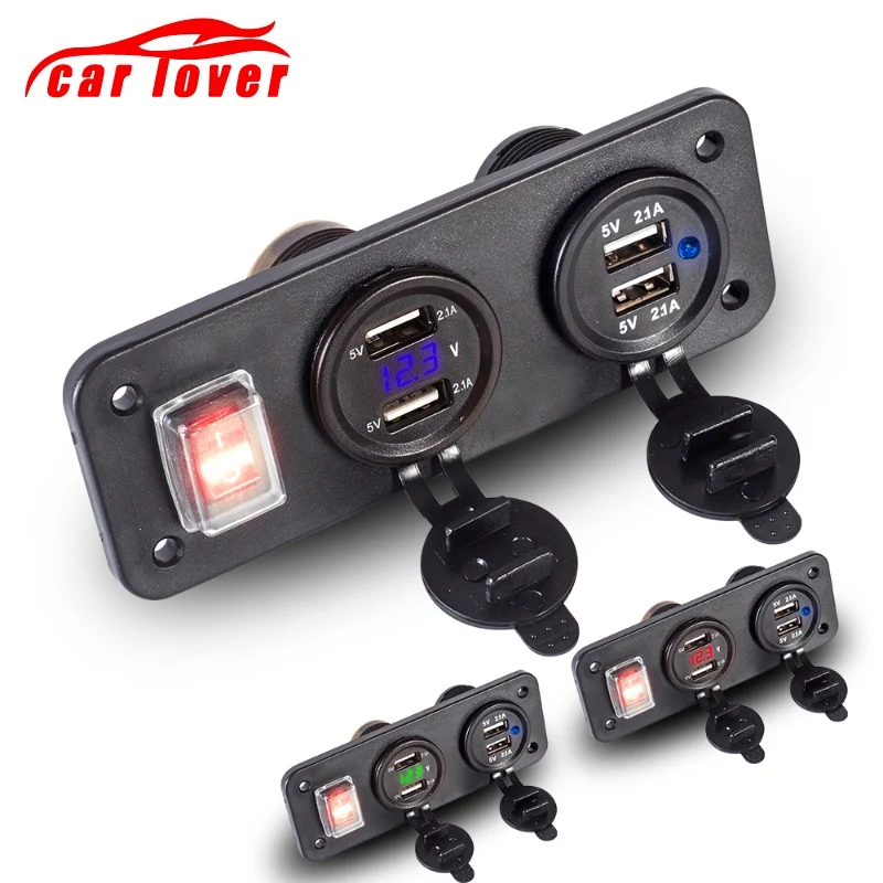 12 в 30 розетка для автомобильного прикуривателя 4 USB Автомобильное зарядное