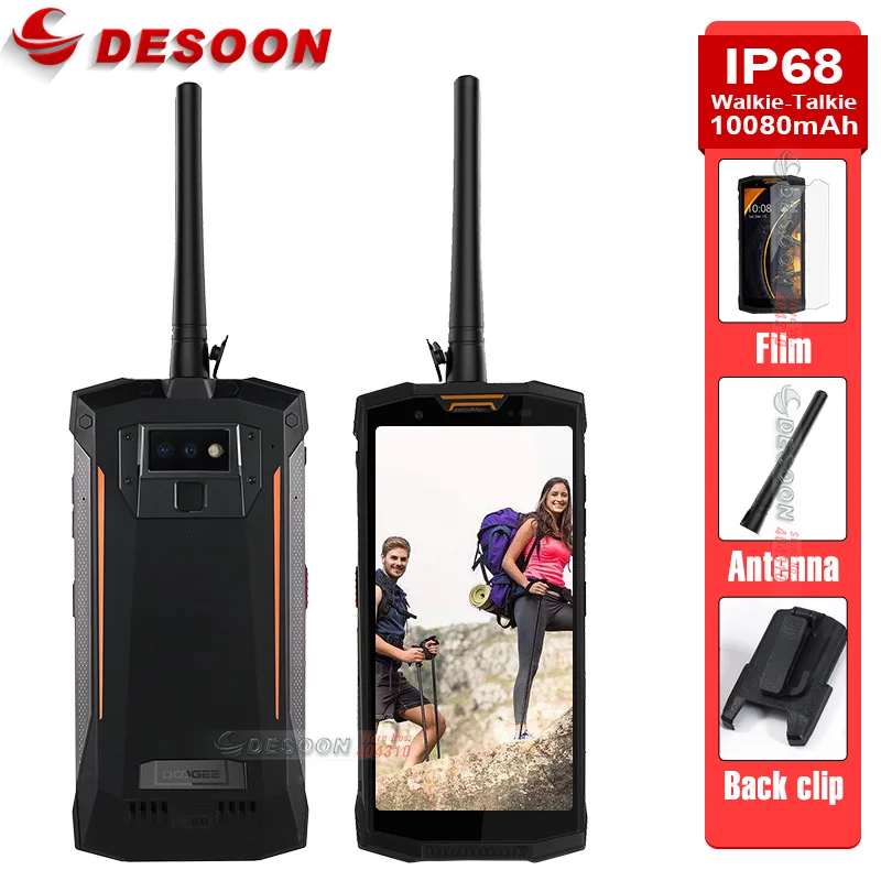 Иди и болтай Walkie Talkie “иди IP68 DOOGEE S80 Водонепроницаемый 10080 мА/ч глобальной Dual Core 4G
