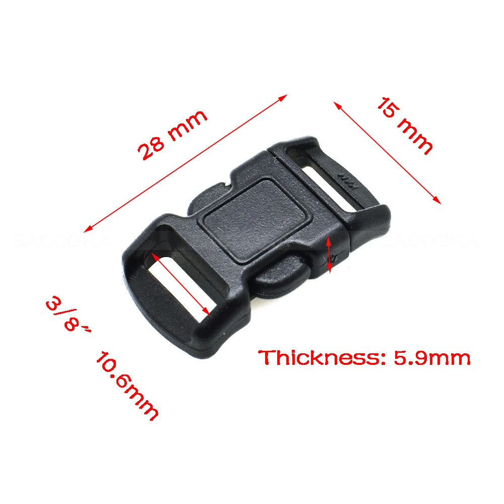 Контурные боковые мини пряжки 3/8 &quot(10 мм) для Паракорда браслета/ошейника кошек