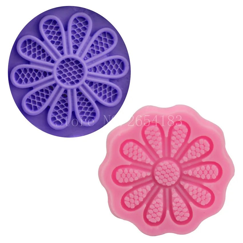 Цветы Подсолнухи хризантемы силиконовое мыло для помадки 3D шоколадное украшение