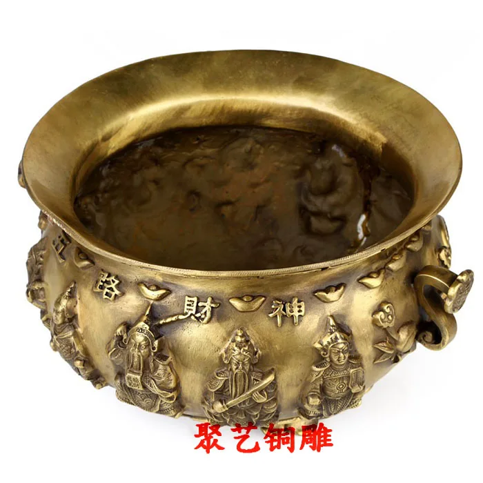 Поли Открытие Выставки медные украшения как рог изобилия Фэн-Шуй пять