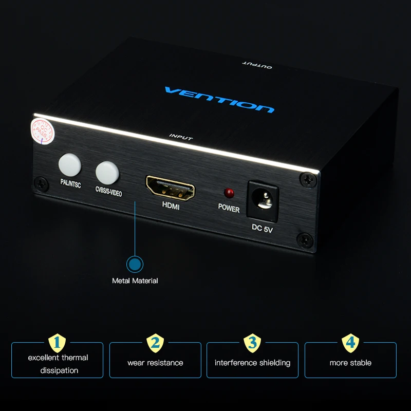 Vention HDMI к RCA/AV адаптер К AV S-Video R/L аудио конвертер 720 P 1080 для ПК PS3 Xbox HDTV VCR DVD RCA |