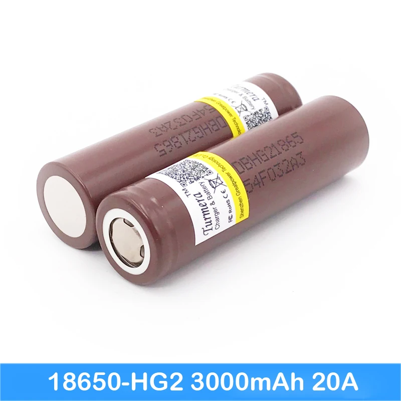 Turmera 2019 HG2 18650 аккумулятор 3000 мАч перезаряжаемый для электронных сигарет мощный