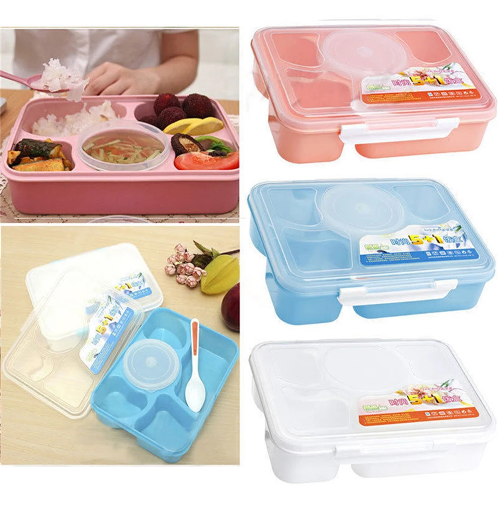 Doatry 1170 мл печь Bento Коробки для обедов с ложкой большой Ёмкость Bento Еда контейнер для хранения обеда Наборы посуды комплект
