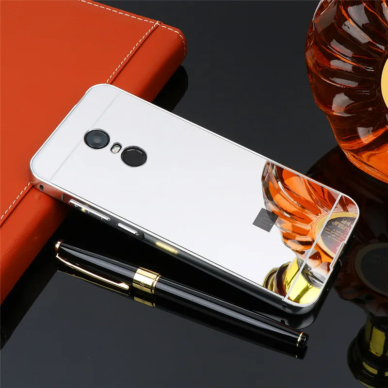 Чехол для Xiaomi Redmi 5 Redmi5 металлический корпус с зеркальной задней крышкой Жесткий