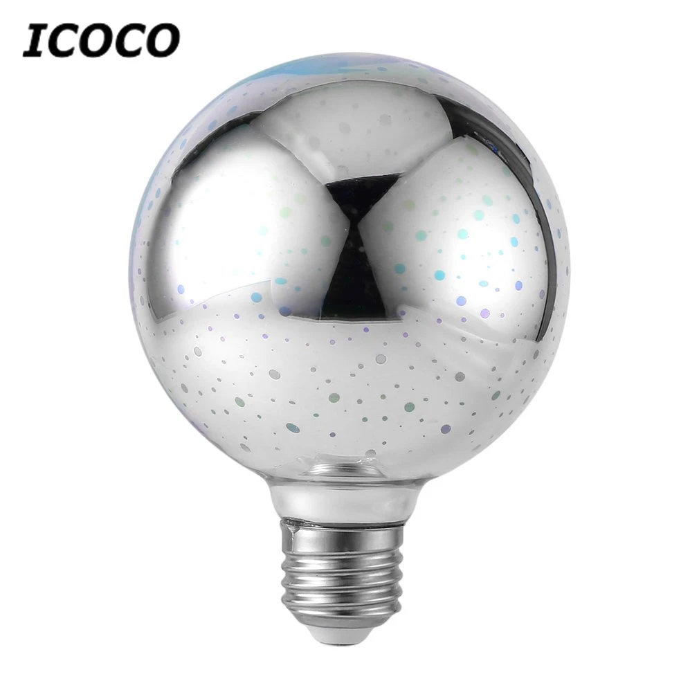 ICOCO 3D E27 светодиодная лампа ST64 G95 G80 A60 фейерверки 4 Вт шаровые огни Звездные