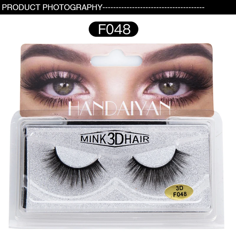 1 пара Новый 3d норки ресницы расширение ресниц норковые для beauty natural Накладные