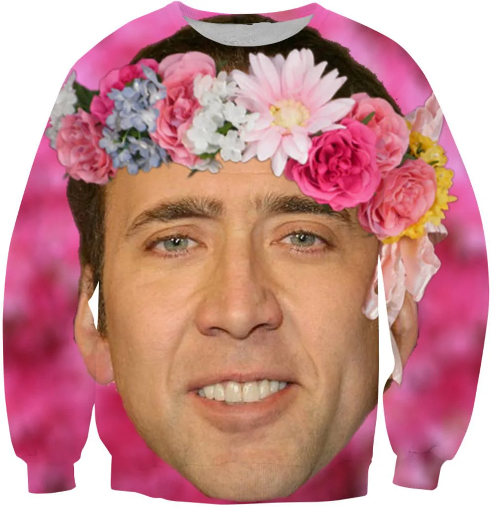 PLstar Cosmos Новая модная Толстовка Nicolas cage Crazy funny Stare at you с 3d принтом мужской/женский Повседневный пуловер - Цвет: color as the picture