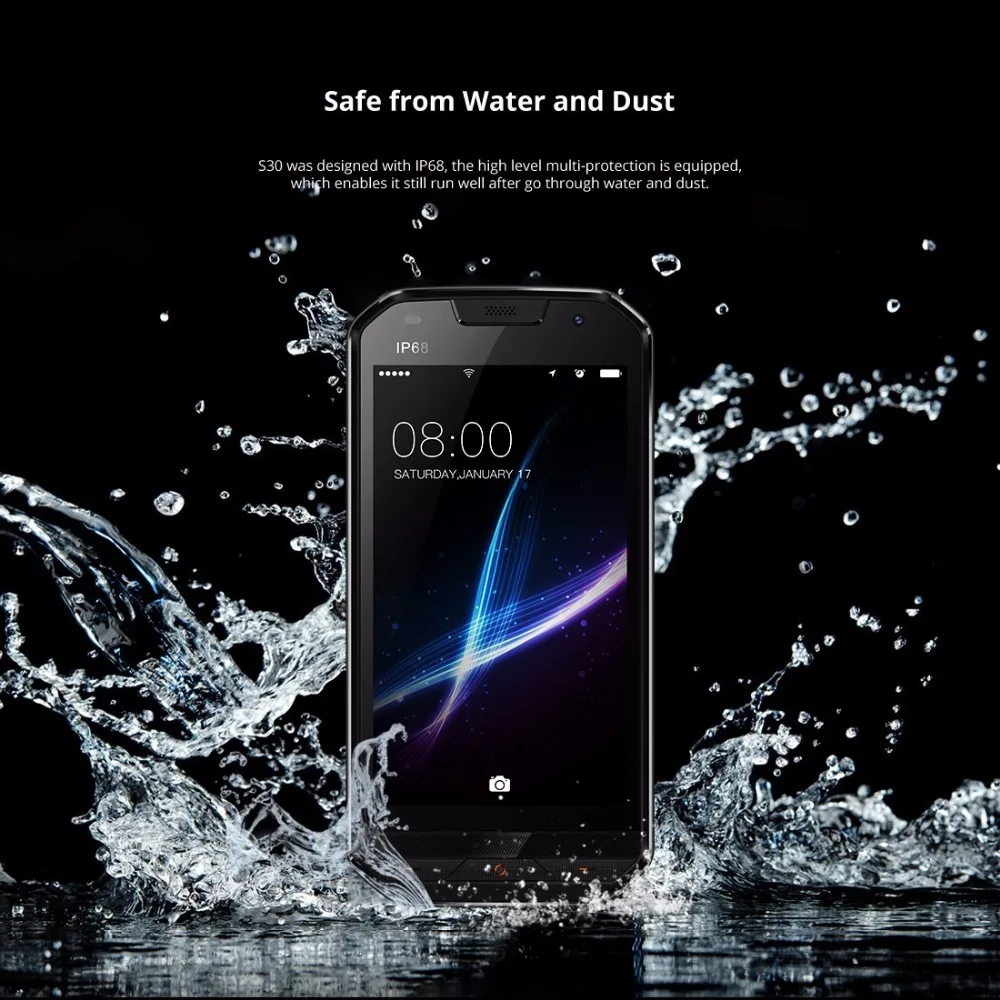 DOOGEE S30 IP68 водонепроницаемый смартфон 2 ГБ 16 Android 7 0 MTK6737 Четырехъядерный 4G
