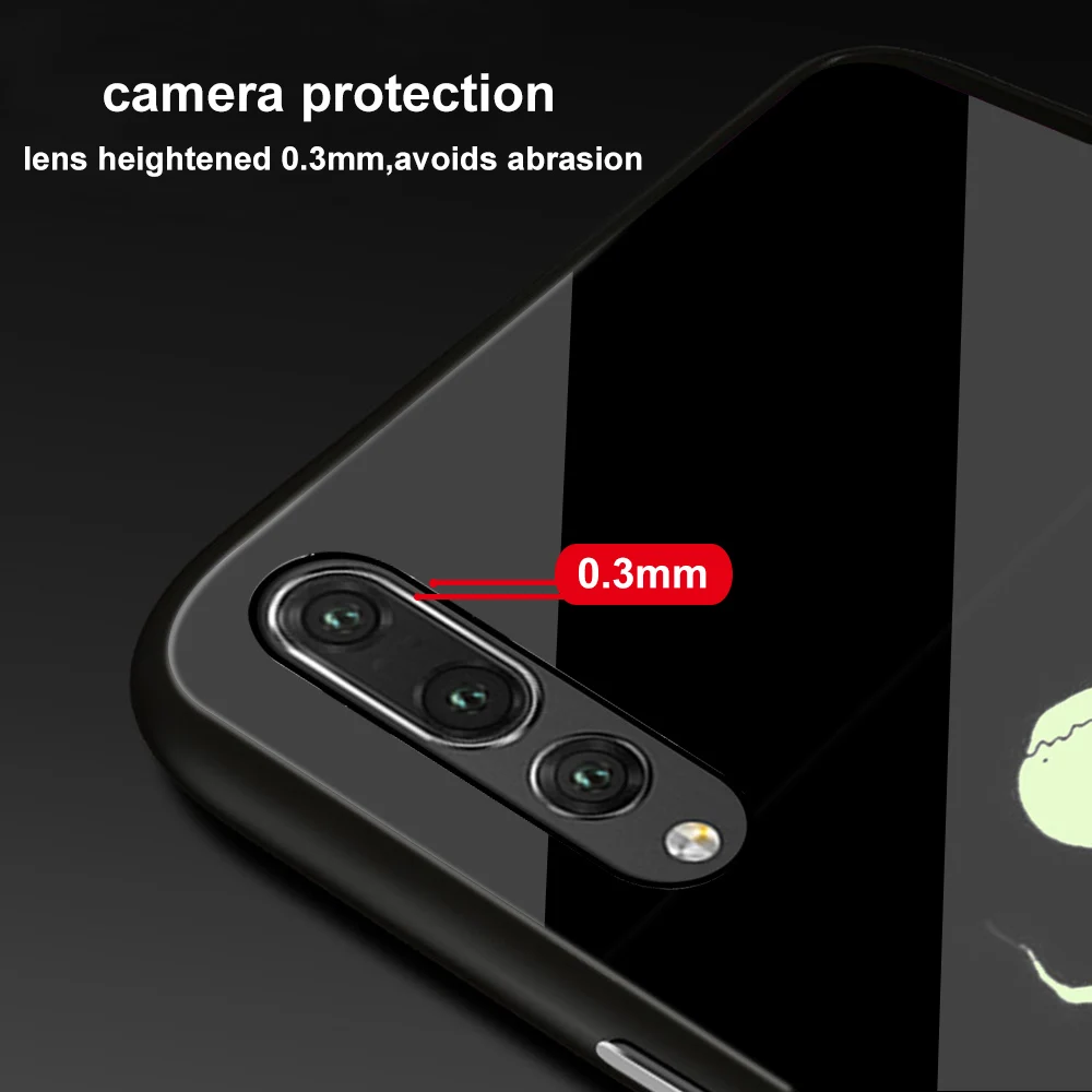 Чехол ciciber с забавным интересным черепом для huawei P30 P20 mate 20 Lite Pro, светящиеся чехлы из закаленного стекла для Honor 10 Lite