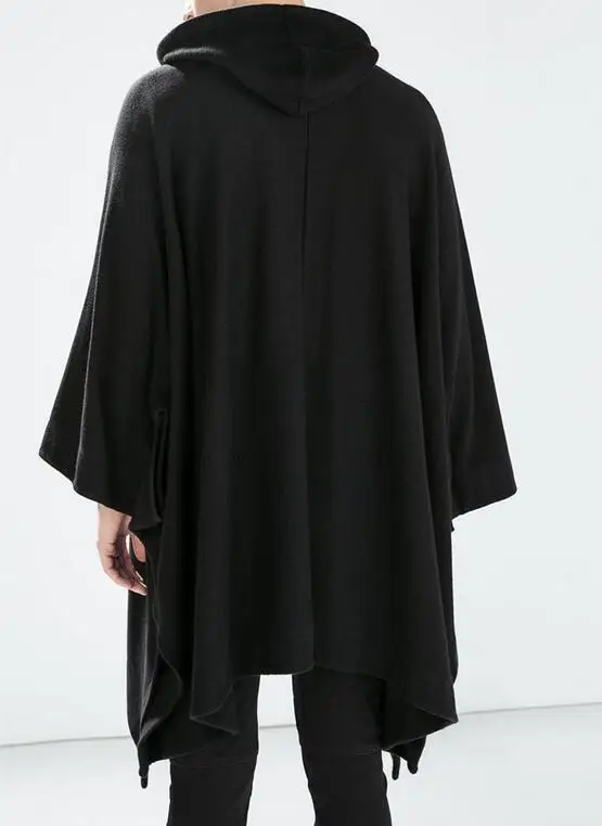 S-4XL хит продаж Весенняя Мужская Новая модная накидка с капюшоном и кисточками