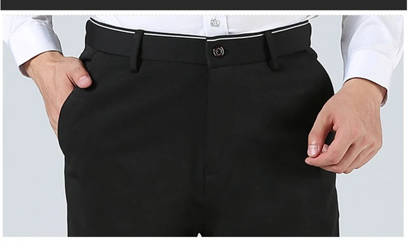 FAISIENS размера плюс мужские брюки 8XL 9XL прямые флисовые брюки теплые 10XL толстые зимние осенние формальные деловые классические брюки