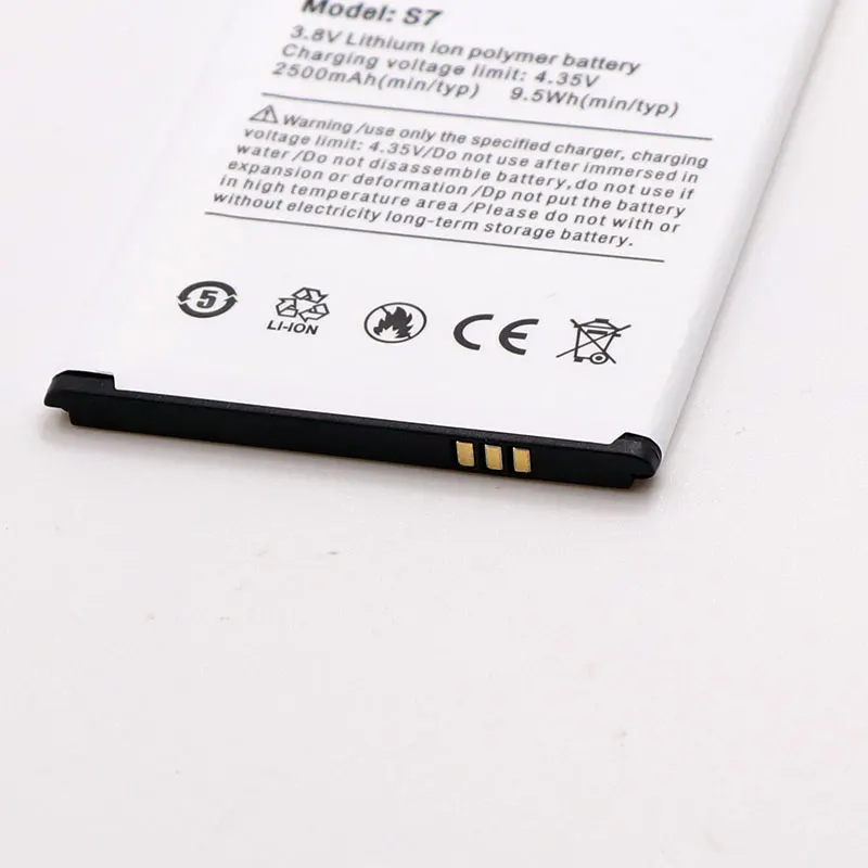 JRZ для Ulefone S7Phone Battery2500mAh Высокая емкость 3 8 V высококачественные сменные батареи S7 |