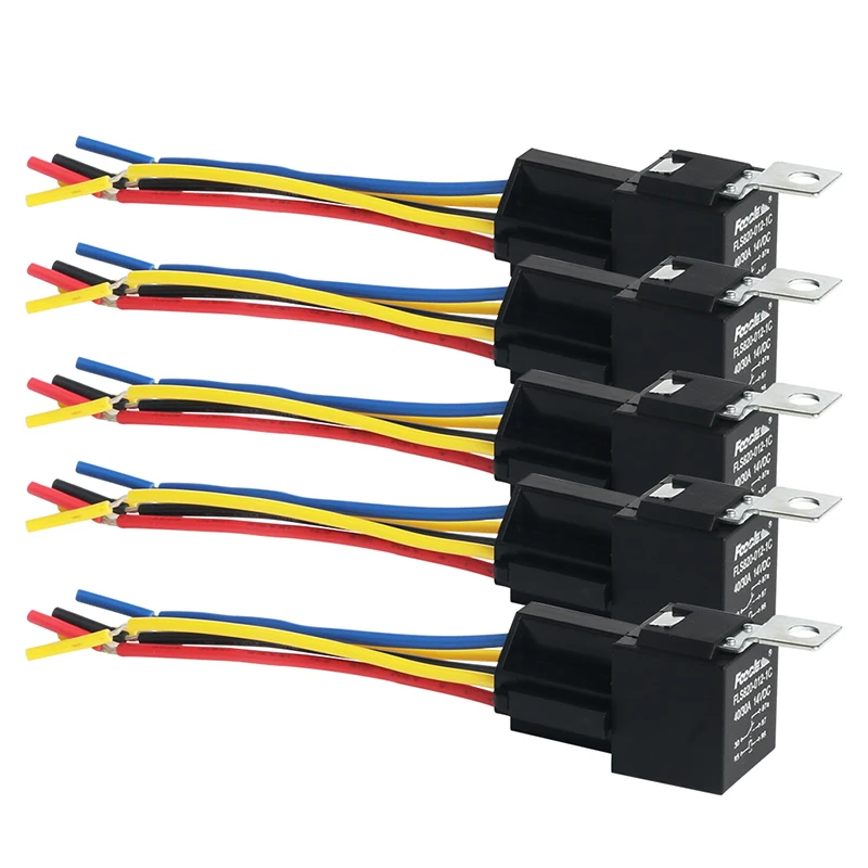 EASYGUARD SPDT автомобильное реле с гнездами DC12V 30/40 AMP 5 контактный ⑤ упак. cr5p 5|Охранная